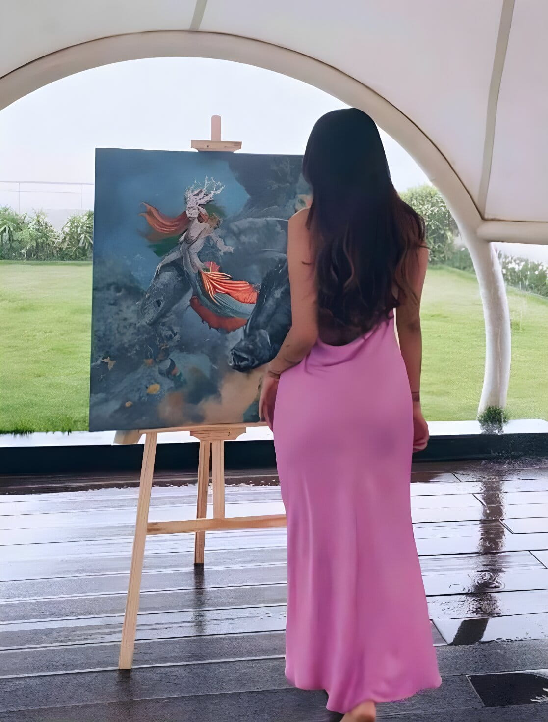Ankita Tamang fine art watercolour process