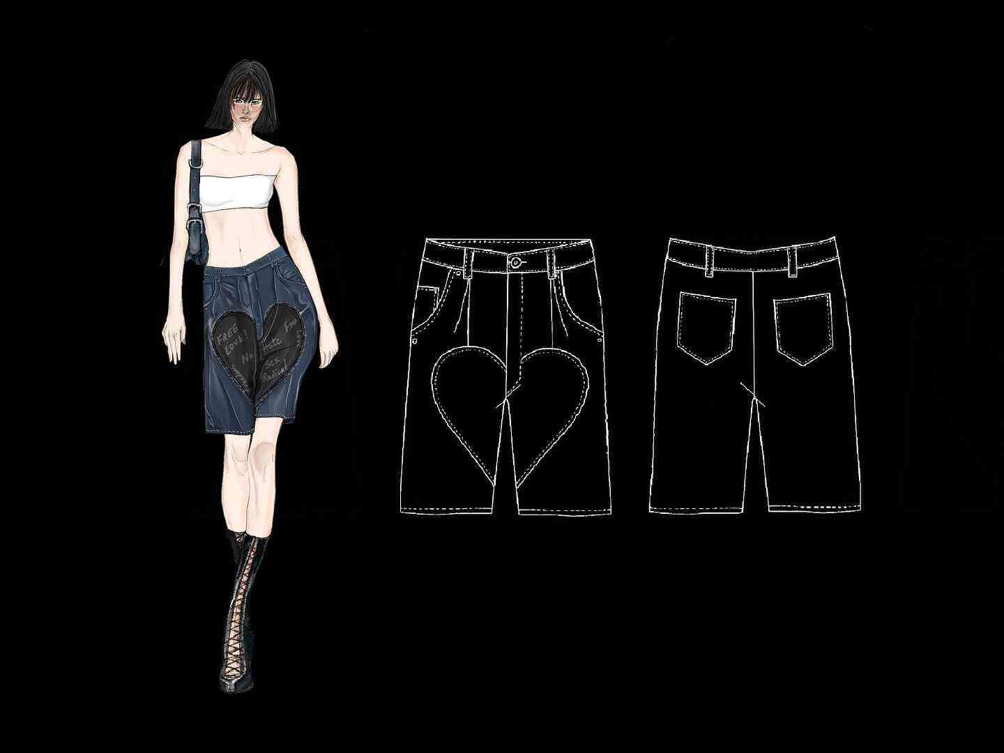 Fashion illustration and garment